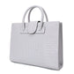 Women's Commuter Crocodile Pattern Genuine Leather Large Capacity Handbags