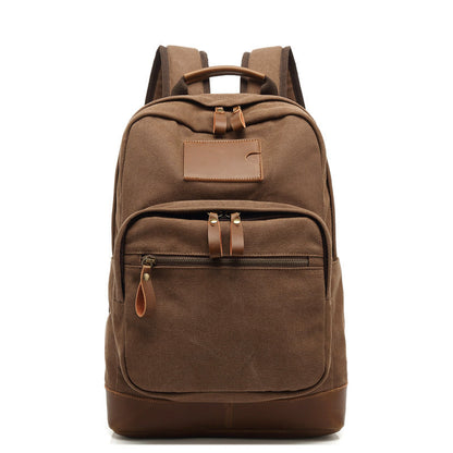 Men's Solid Color Large Capacity Leisure Korean Backpacks