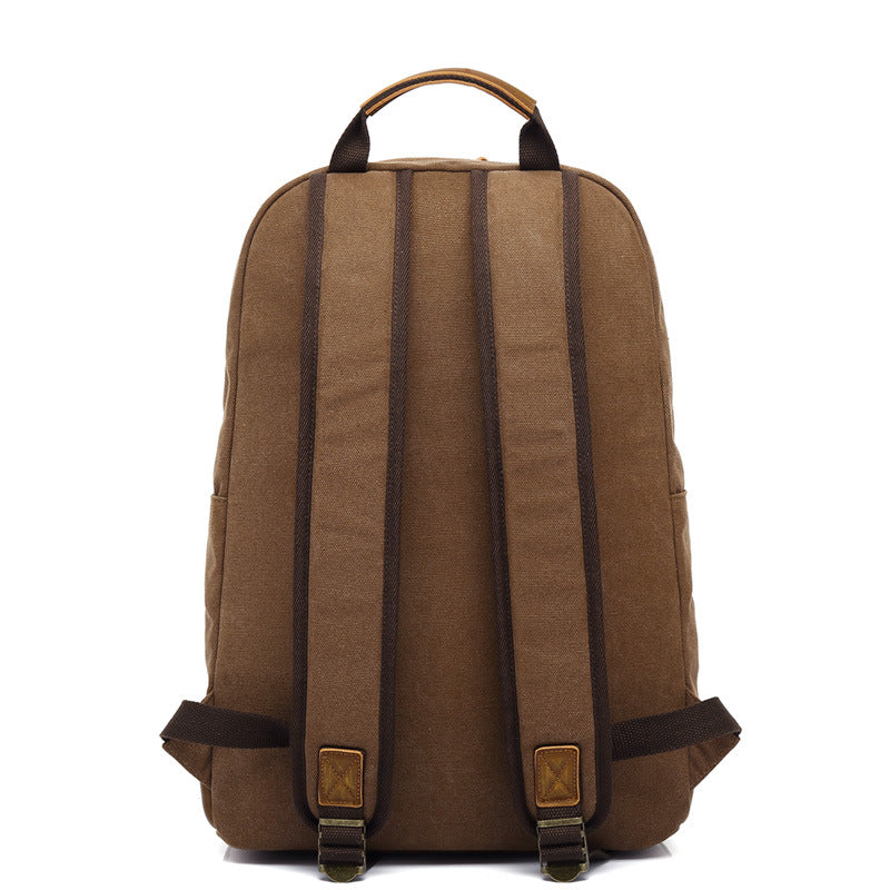 Men's Solid Color Large Capacity Leisure Korean Backpacks