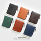 Men's Short Leather Zipper Driving License First Layer Men's Wallets