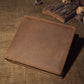 Men's Short Genuine Leather Horizontal Leisure Cowhide Simple Light Thin Men's Wallets