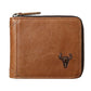 Leather For Man Horizontal Scarf Multiple Slots Men's Wallets