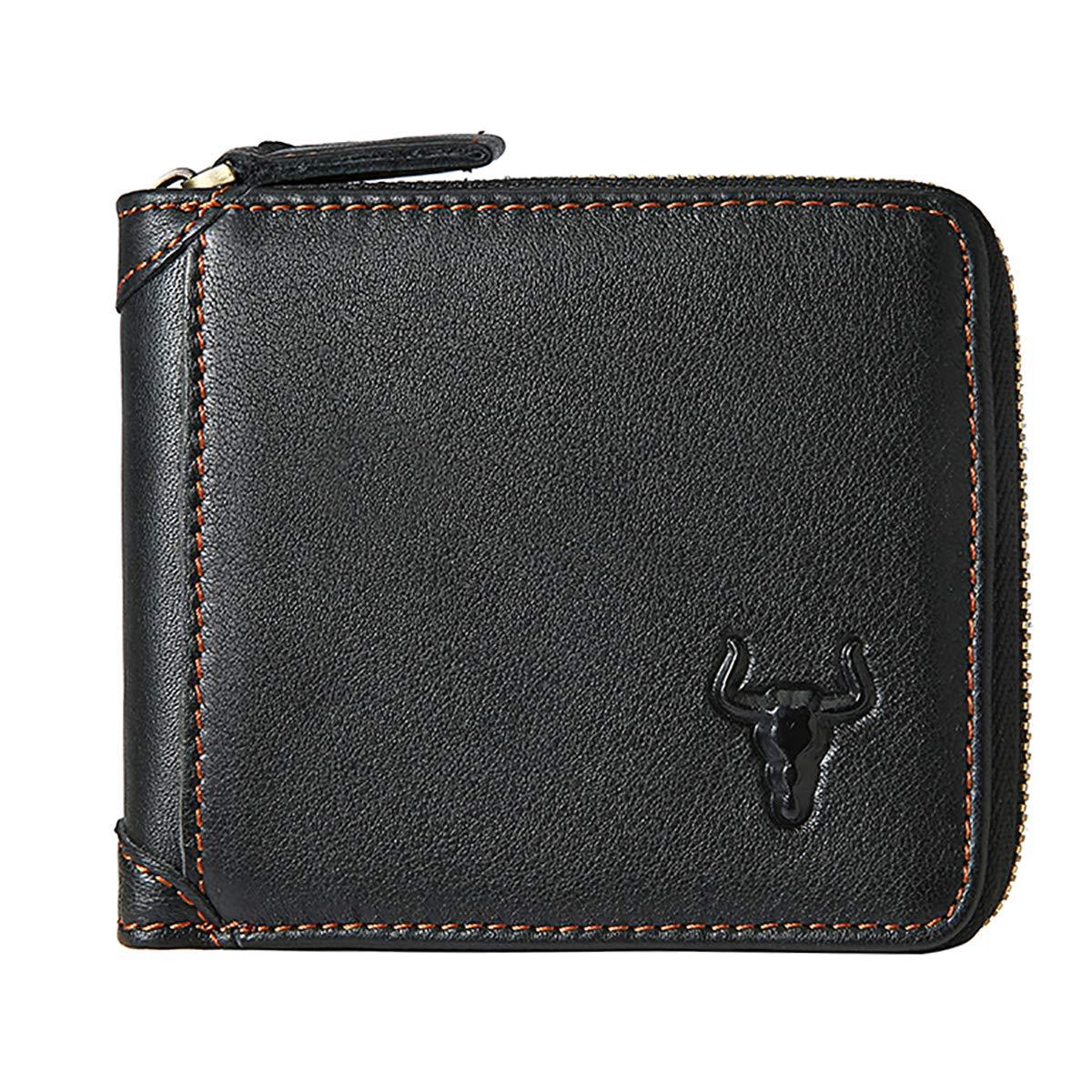 Leather For Man Horizontal Scarf Multiple Slots Men's Wallets