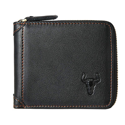 Leather For Man Horizontal Scarf Multiple Slots Men's Wallets