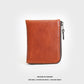 Men's Short Leather Zipper Driving License First Layer Men's Wallets