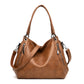Women's Large Simple Soft Leather Mom Fashion Shoulder Bags