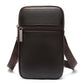 Men's First Layer Cowhide Lightweight Vertical Mobile Men's Waist Packs