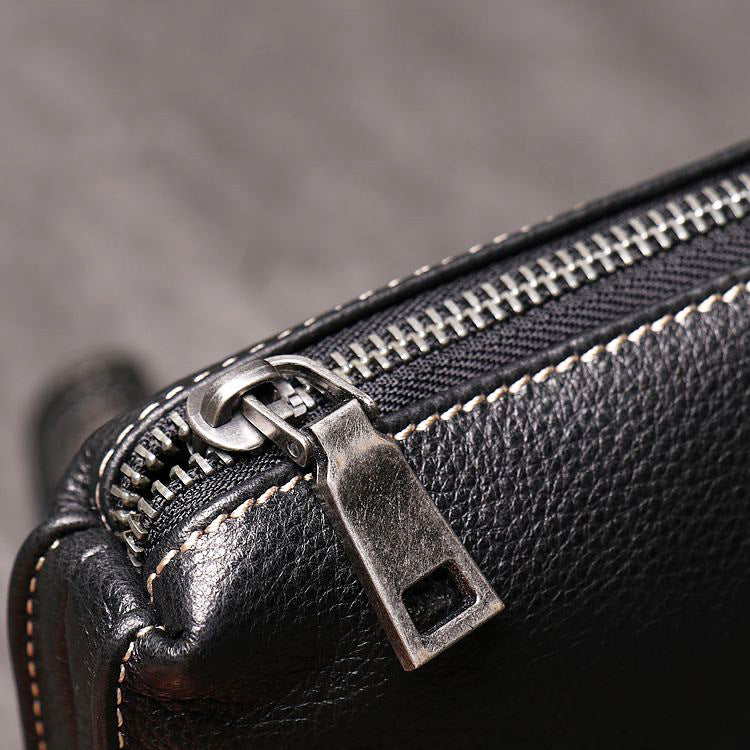 Women's & Men's & Genuine Leather Clutch Soft Long Men's Handbags