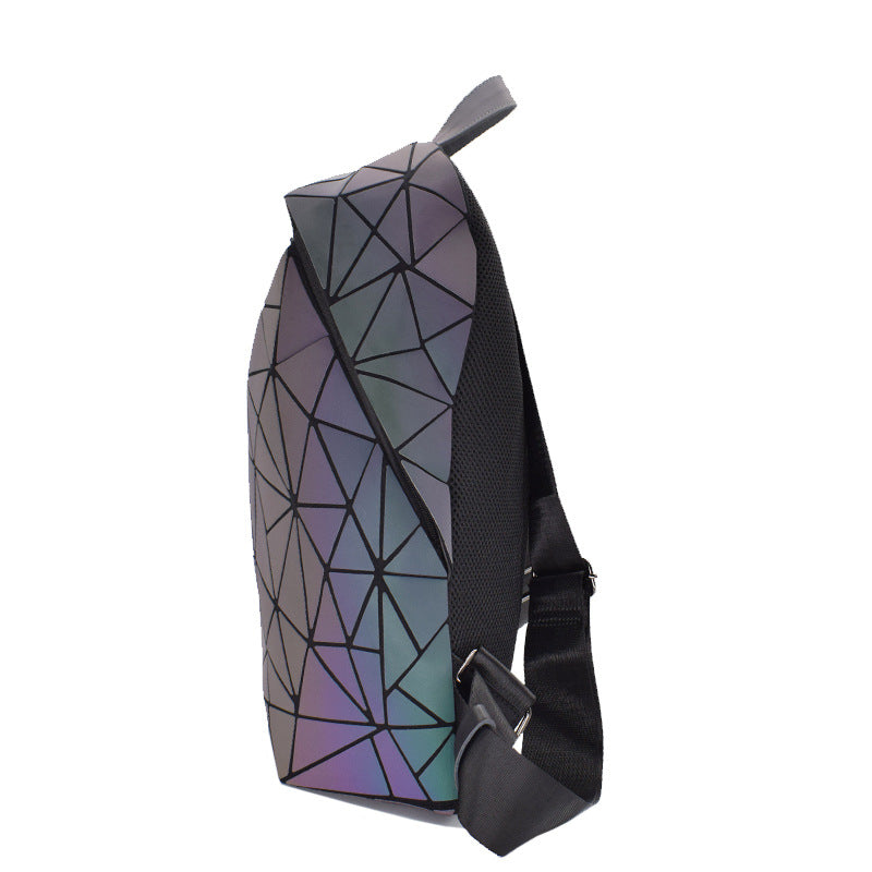 Women's Geometric Rhombus Fashion Magic Color Unisex Backpacks