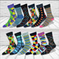 Paquete de 12: Calcetines de algodón para hombre con diseños de moda