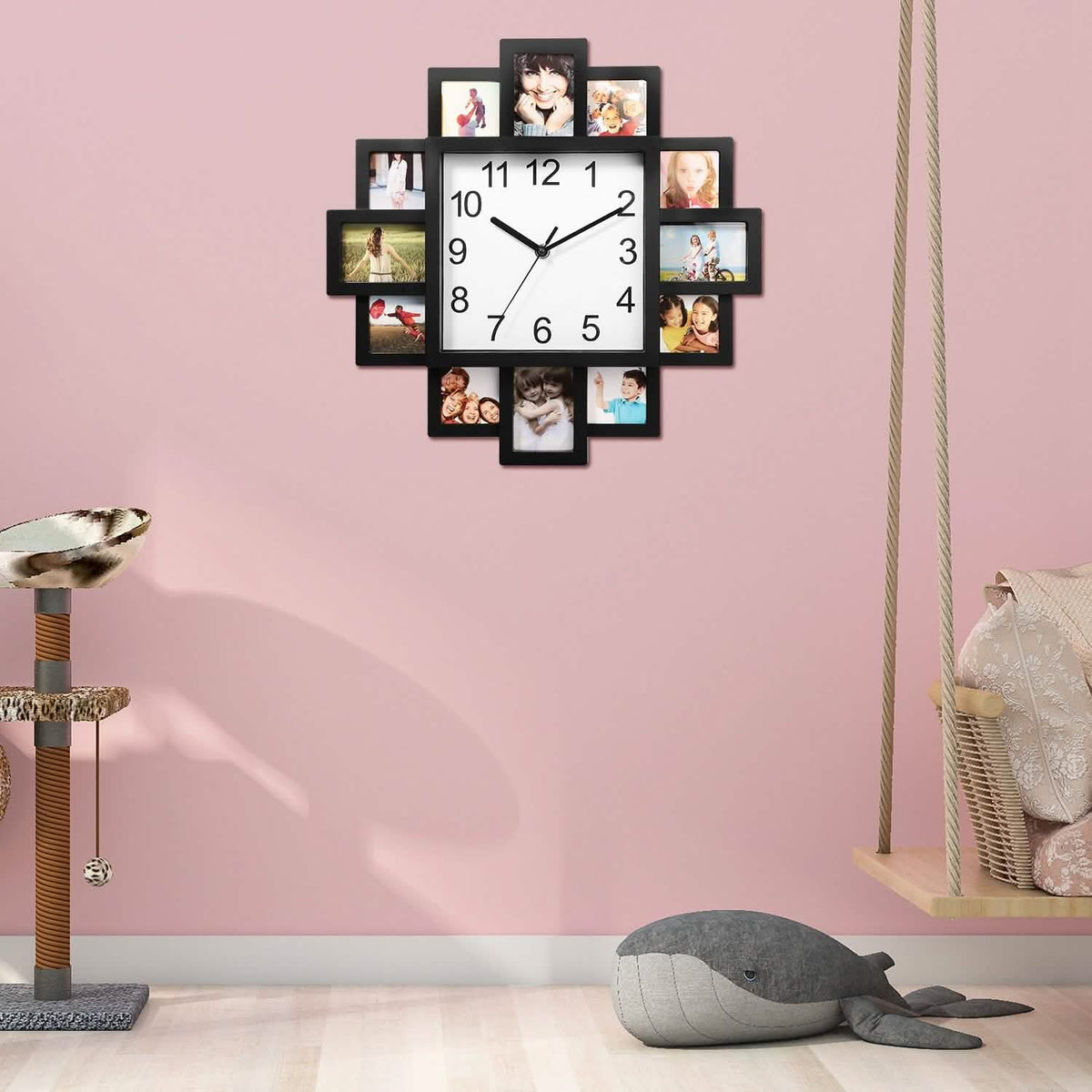 12-Picture Display Wall Clock