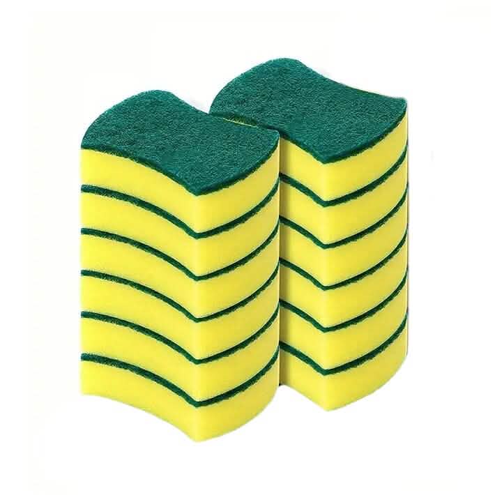 Paquete de 12: Esponja de microfibra ultrafina para limpieza de cocina