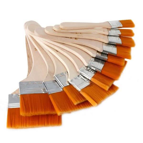 12 piezas: Pincel de madera para pintura al óleo