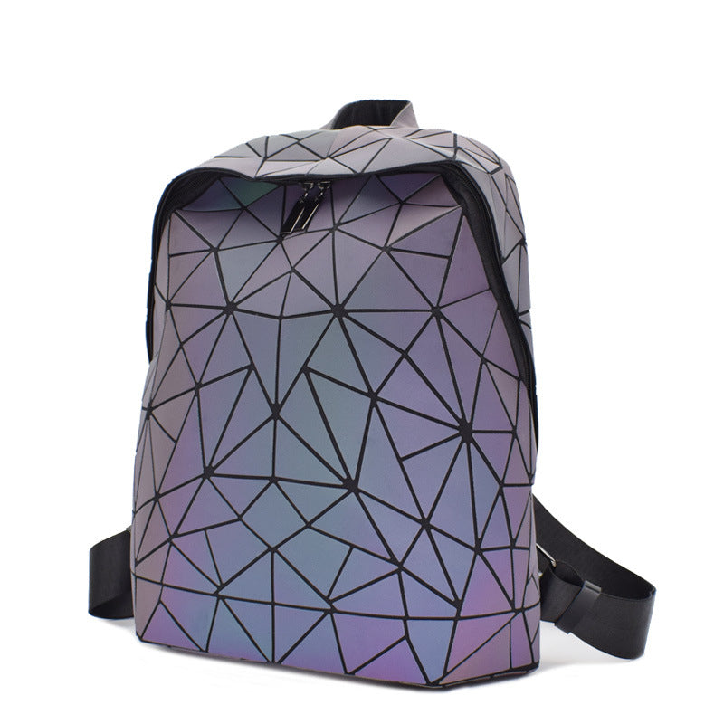 Women's Geometric Rhombus Fashion Magic Color Unisex Backpacks