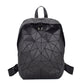 Women's Geometric Fashion Rhombus Unisex Matte Large Backpacks
