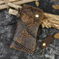 Men's Crazy Horse Leather Long Genuine Iron Men's Wallets