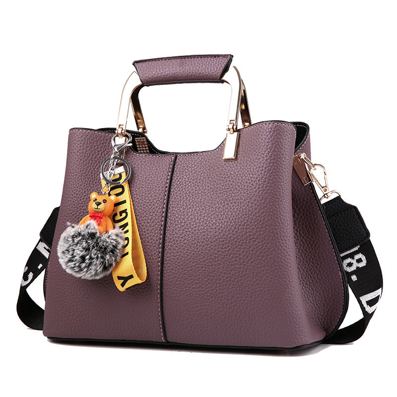 Women's Fashion Big Unique Contrast Color Soft Handbags