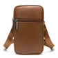 Men's First Layer Cowhide Lightweight Vertical Mobile Men's Waist Packs
