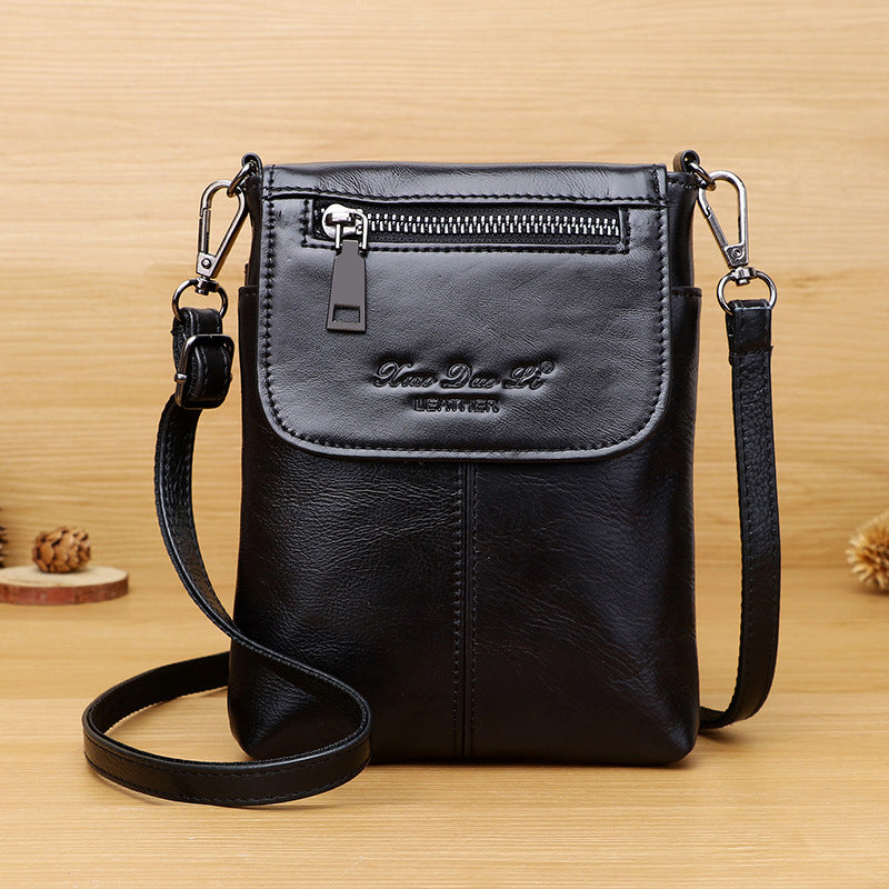 Women's Leather Mini Korean Simple First Layer Bags