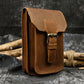 Men's Beautiful Leather Crazy Horse Across Men's Waist Packs