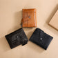 Men's Leather Double Zip Short Cowhide Clutch Men's Wallets