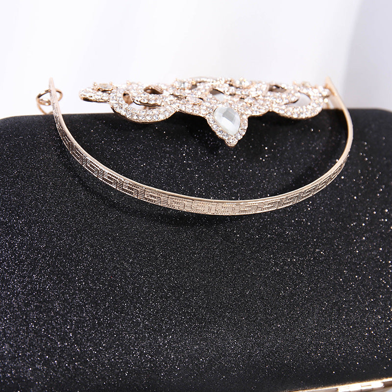 Vintage Crown Rhinestone Handmade Dress Garment Evening Bags