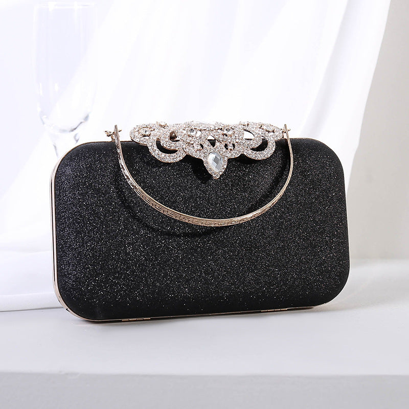 Vintage Crown Rhinestone Handmade Dress Garment Evening Bags