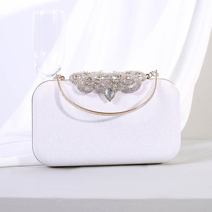 Vintage Crown Rhinestone Handmade Dress Garment Evening Bags