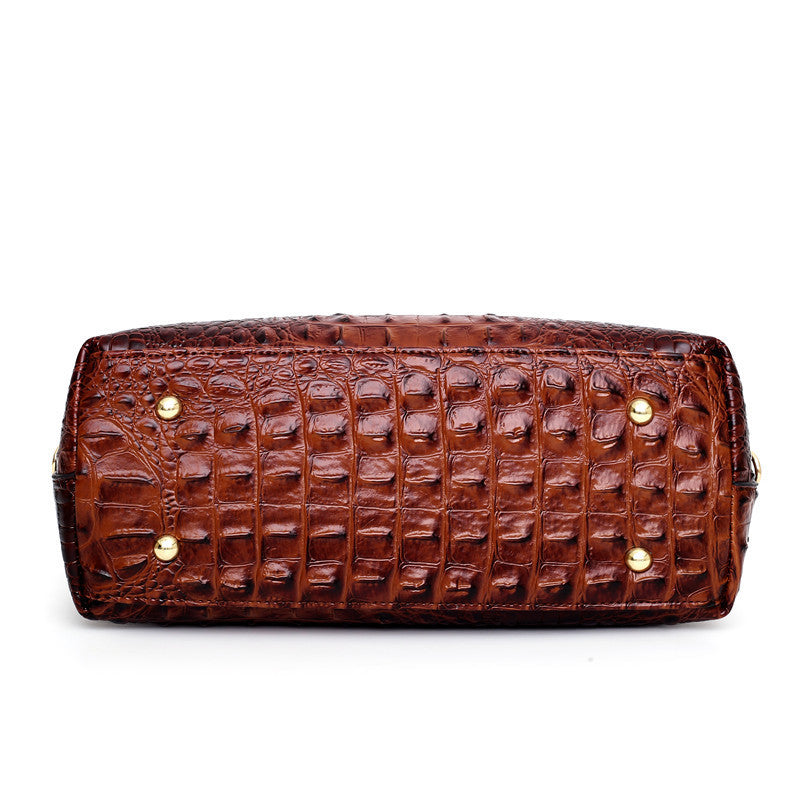 Women's Fashion Crocodile Pattern Mixed Color Handbags