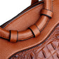Women's Fashion Crocodile Pattern Mixed Color Handbags