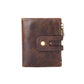 Man Short Vintage Clutch Double Zipper Men's Wallets