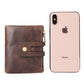 Man Short Vintage Clutch Double Zipper Men's Wallets