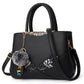 Women's Big Korean Contrast Color Fur Ball Shoulder Bags