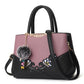 Women's Big Korean Contrast Color Fur Ball Shoulder Bags