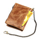 Man Vertical Short Zipper Multifunctional First Men's Wallets