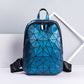 Women's Geometric Fashion Rhombus Unisex Matte Large Backpacks