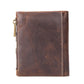 Man Short Vintage Clutch Double Zipper Men's Wallets