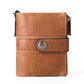 Leather Multifunctional Zipper Vintage Crazy Horse Men's Wallets