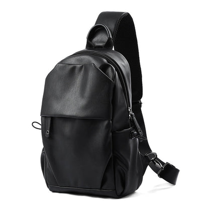 Men's Simple Leather Trendy Pouch Lightweight Men's Chest Bags