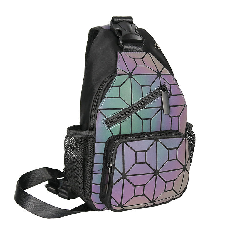 Women's Fashion Trendy High Mini Rhombus Light Backpacks