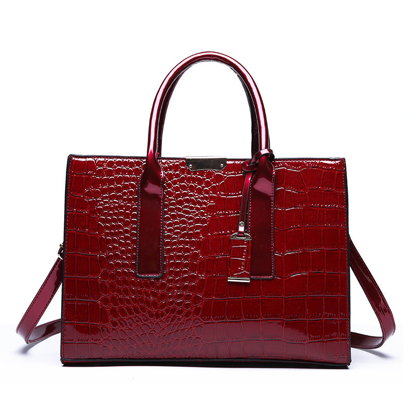 Goddess Crocodile Pattern Personality Trendy Mother Backpacks