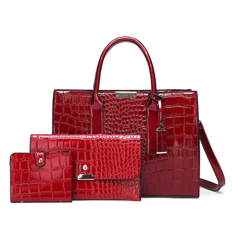Goddess Crocodile Pattern Personality Trendy Mother Backpacks