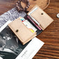 Women's & Men's Retro Hand Vegetable Cattlehide Large Capacity Leather Card Holder