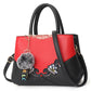 Women's Big Korean Contrast Color Fur Ball Shoulder Bags