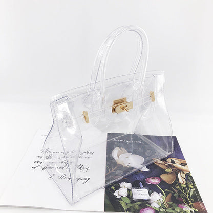 Women's Street Jelly Transparent Laser Magic Color Bags