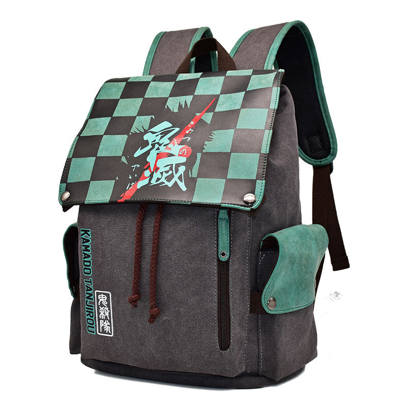 No Hero College Anime Peripheral Canvas Backpacks