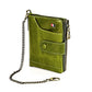 Men's Double Zipper Genuine Leather Retro Cowhide Men's Wallets