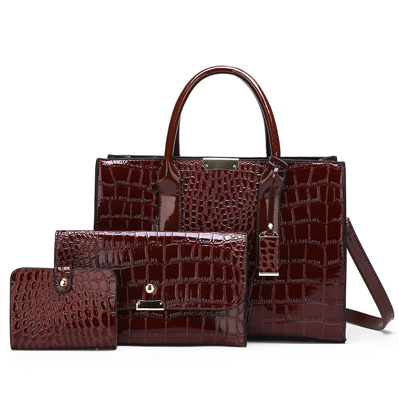 Goddess Crocodile Pattern Personality Trendy Mother Backpacks