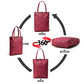 Maroon Leather Tote Bag