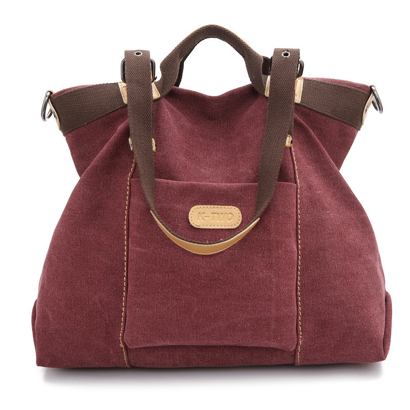 Women's Canvas Retro Fashion Portable Korean Style Crossbody Bags